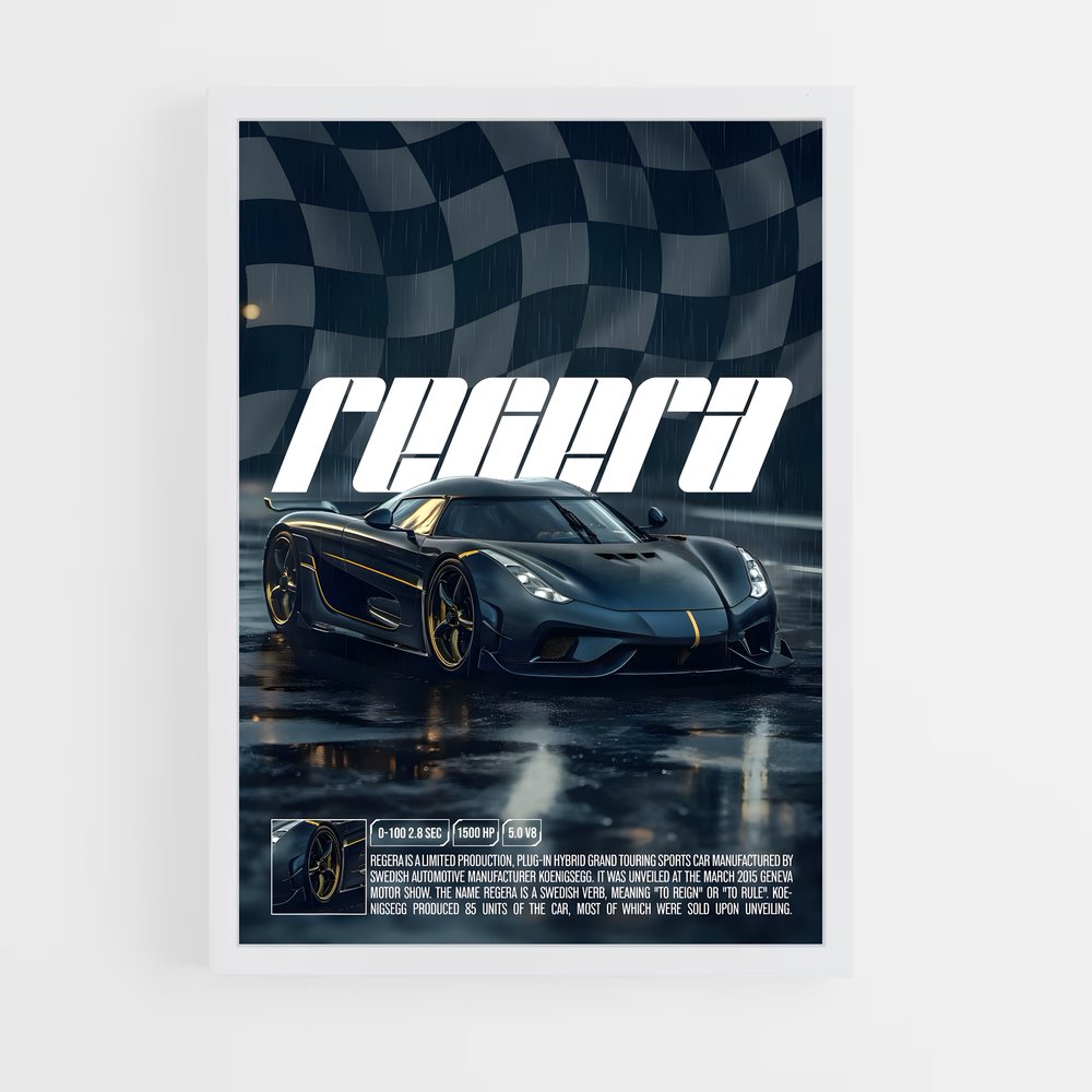 Poster Regera – affiche Koenigsegg (vue 3)