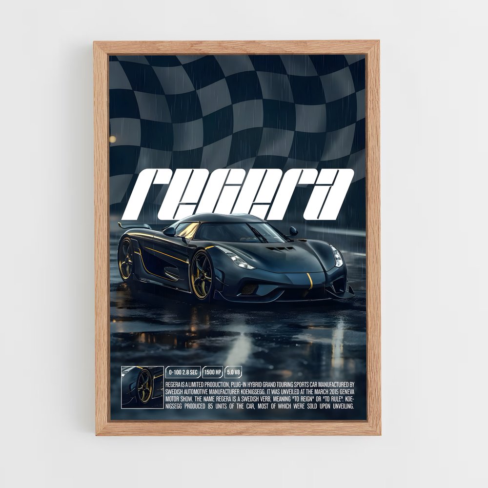 Poster Regera – affiche Koenigsegg (vue 4)