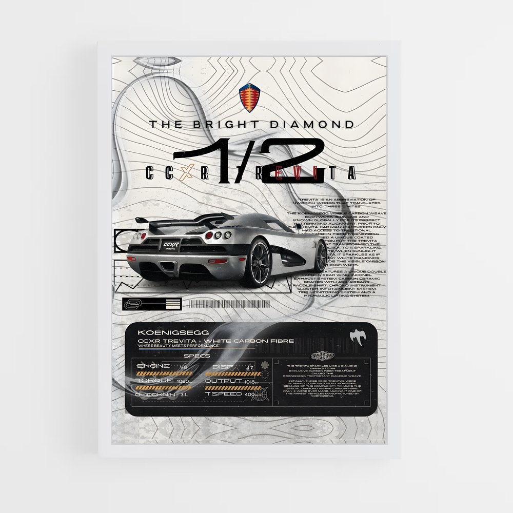 Poster Bright Diamond 1/2 – affiche Koenigsegg (vue 3)