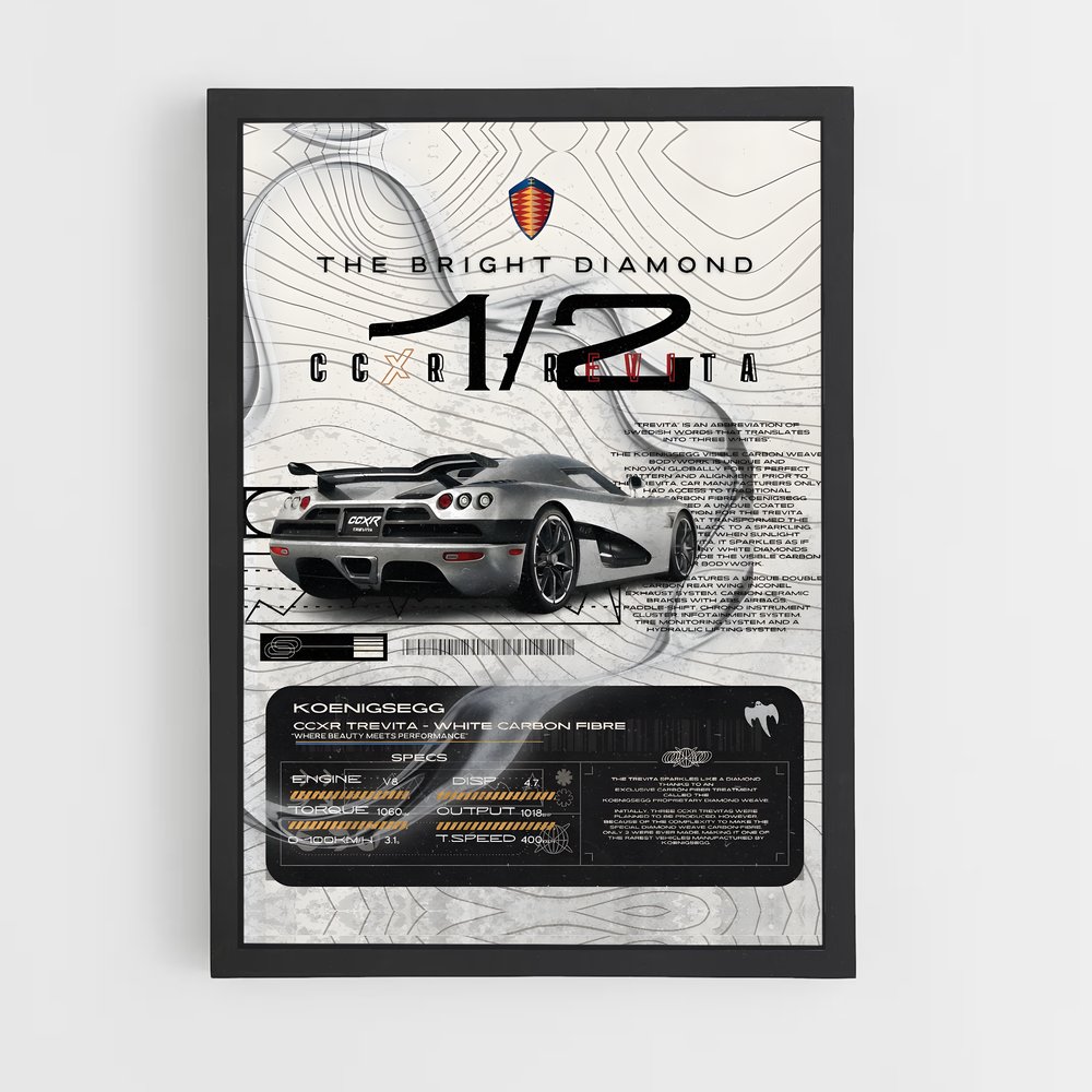 Poster Bright Diamond 1/2 – affiche Koenigsegg (vue 2)