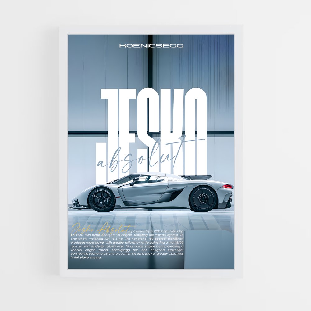 Poster Jesko Absolut – affiche Koenigsegg (vue 3)