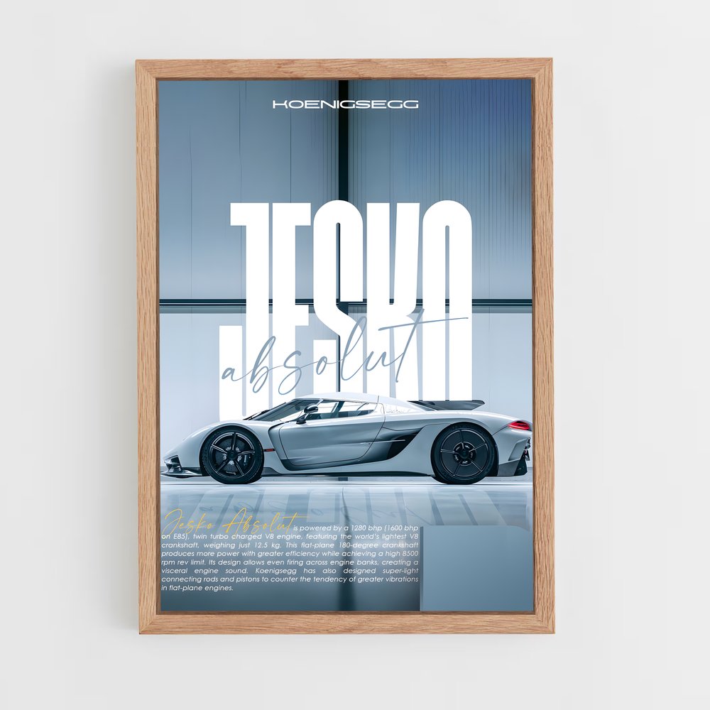 Poster Jesko Absolut – affiche Koenigsegg (vue 4)