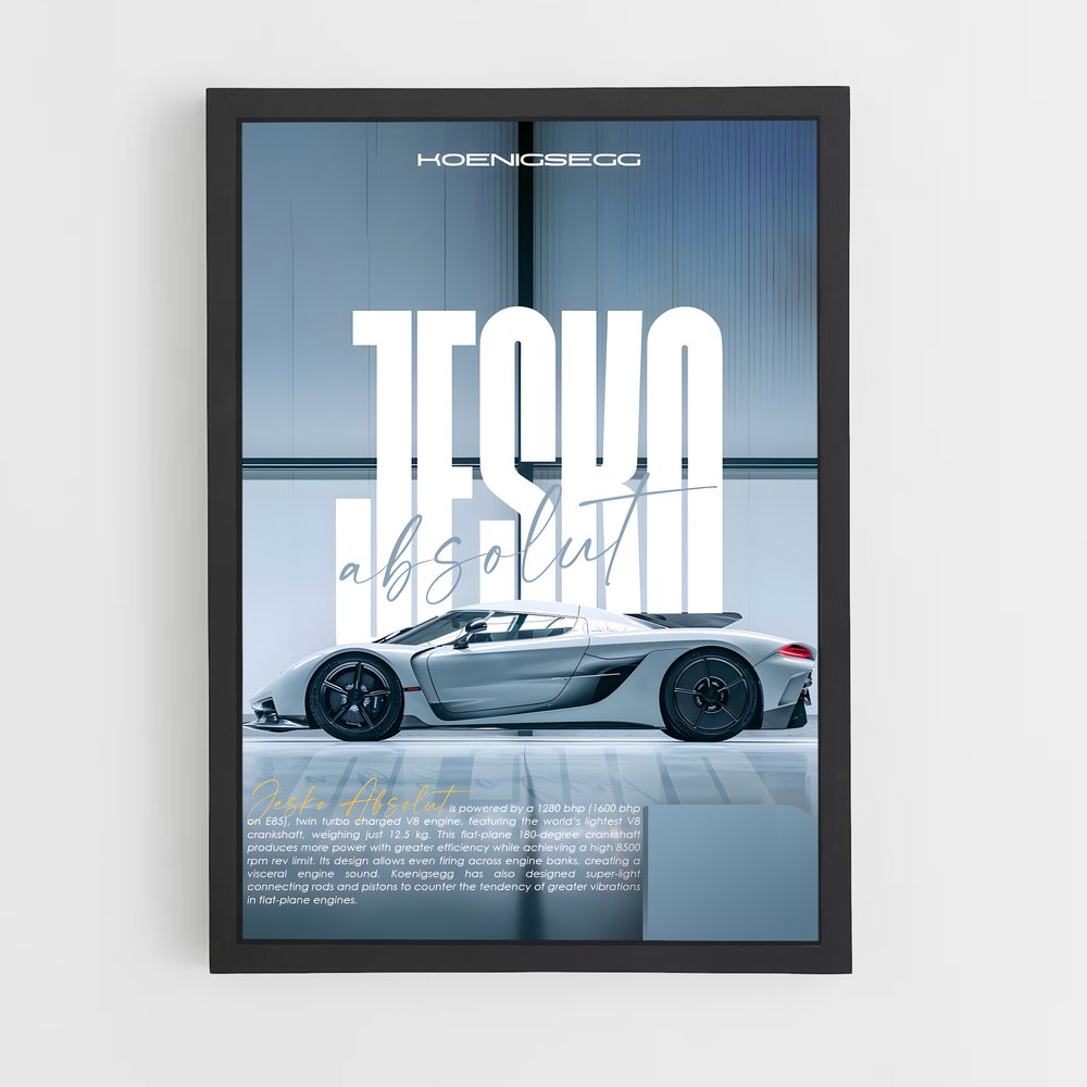 Poster Jesko Absolut – affiche Koenigsegg (vue 2)