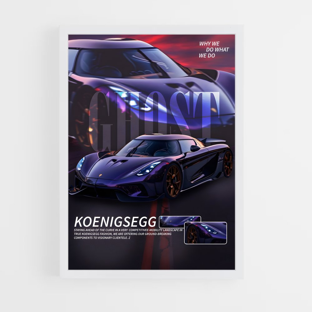 Poster Koenigsegg Ghost (vue 3)