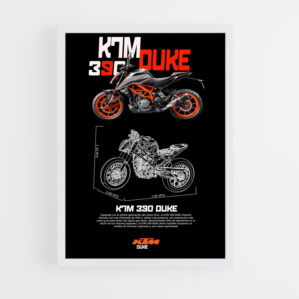 Poster Duke 390 – affiche KTM (vue 3)