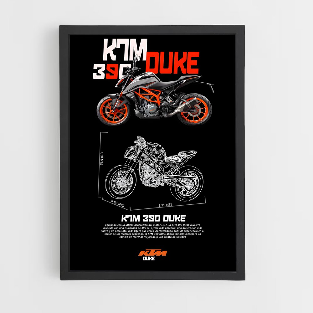 Poster Duke 390 – affiche KTM (vue 2)