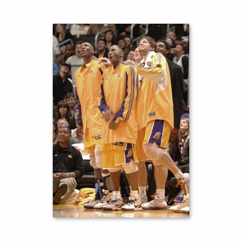 Poster LA Lakers Jaune – affiche Basketball