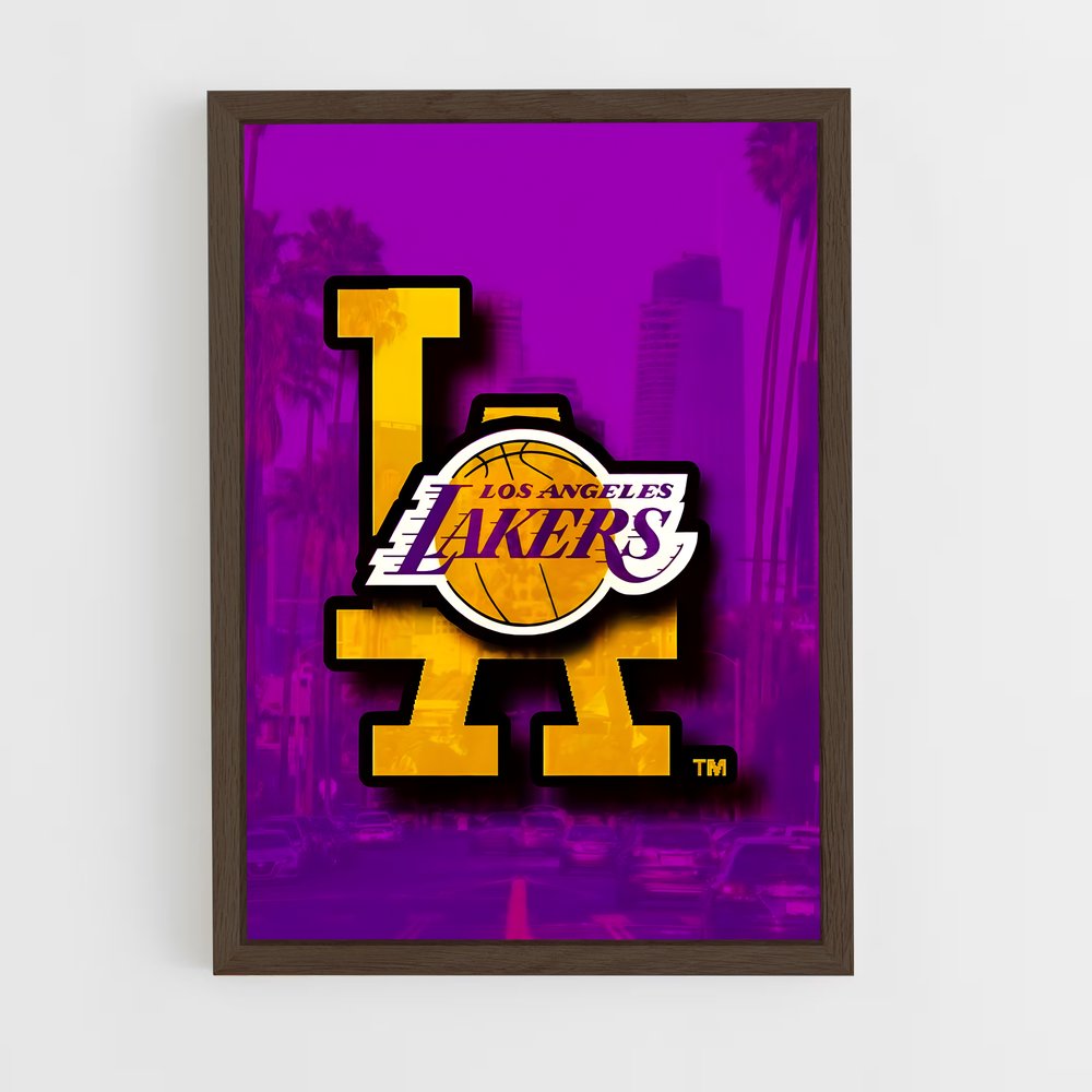 Poster Logo Lakers – affiche Basketball (vue 5)