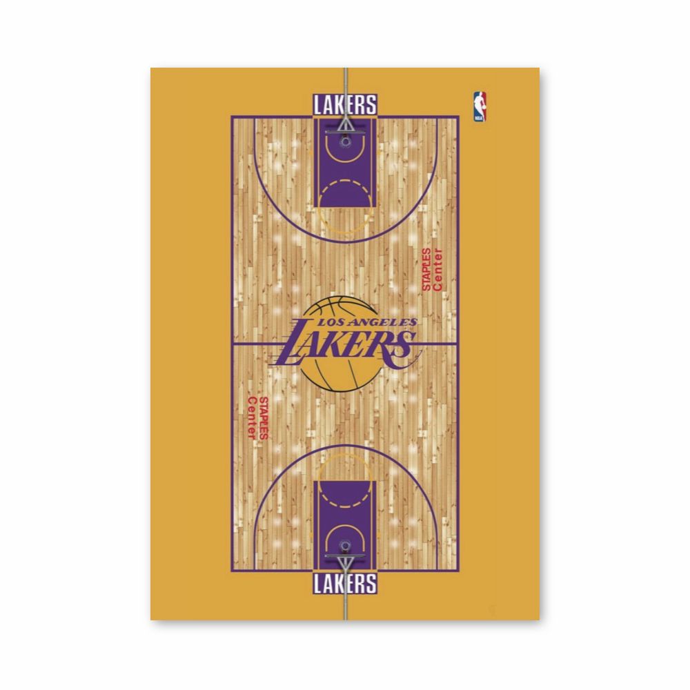 Poster Terrain Lakers – affiche Basketball