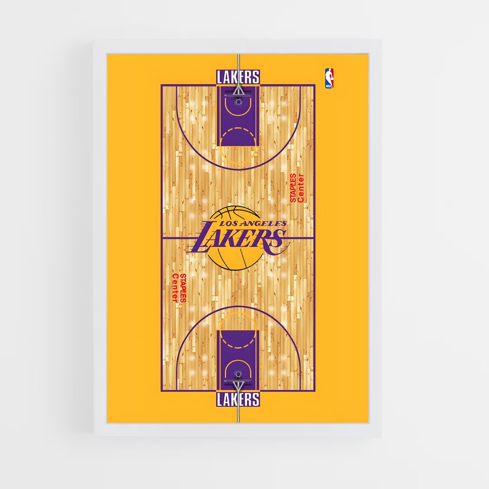 Poster Terrain Lakers – affiche Basketball (vue 3)