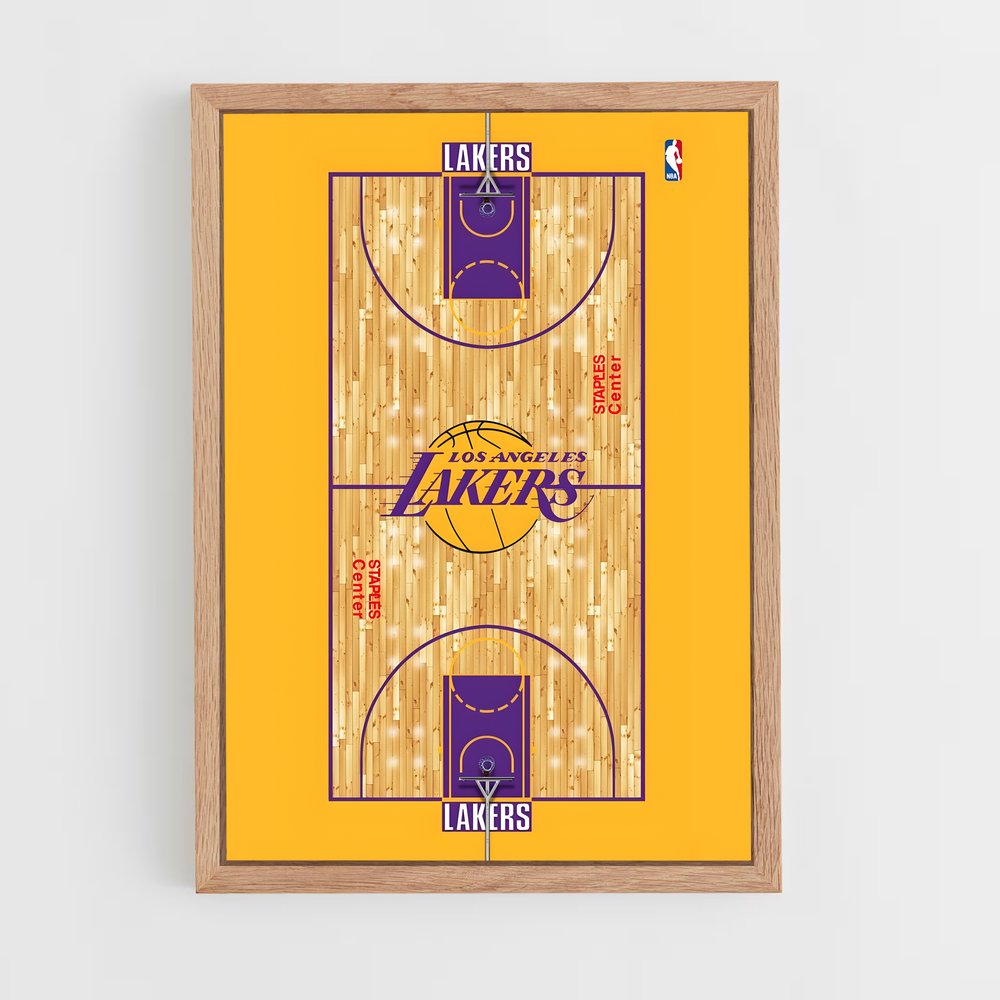 Poster Terrain Lakers – affiche Basketball (vue 4)