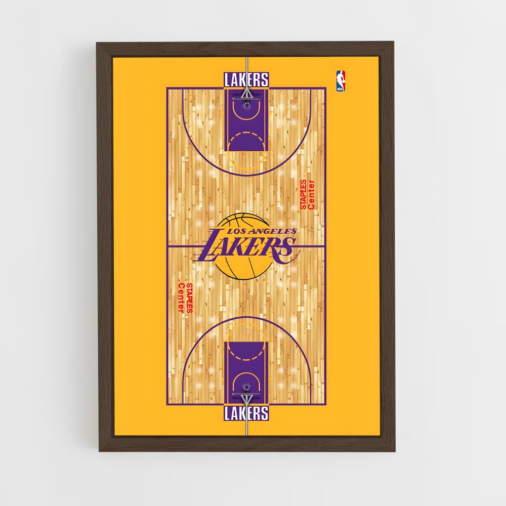 Poster Terrain Lakers – affiche Basketball (vue 5)
