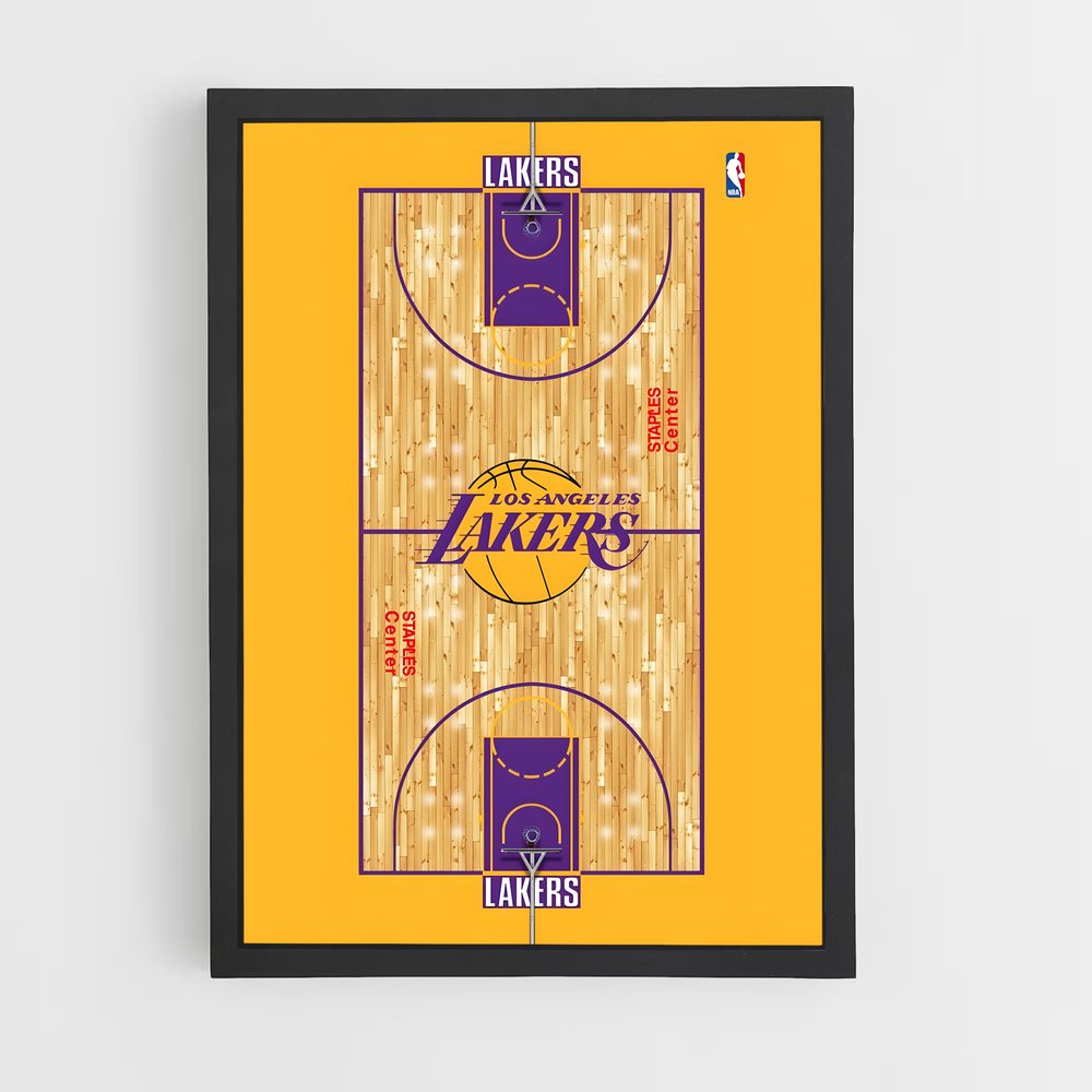 Poster Terrain Lakers – affiche Basketball (vue 2)