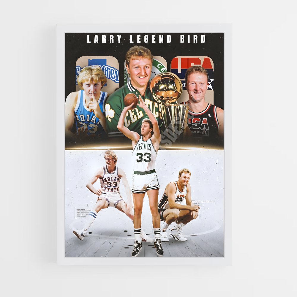 Poster Larry Legend – affiche Basketball (vue 3)