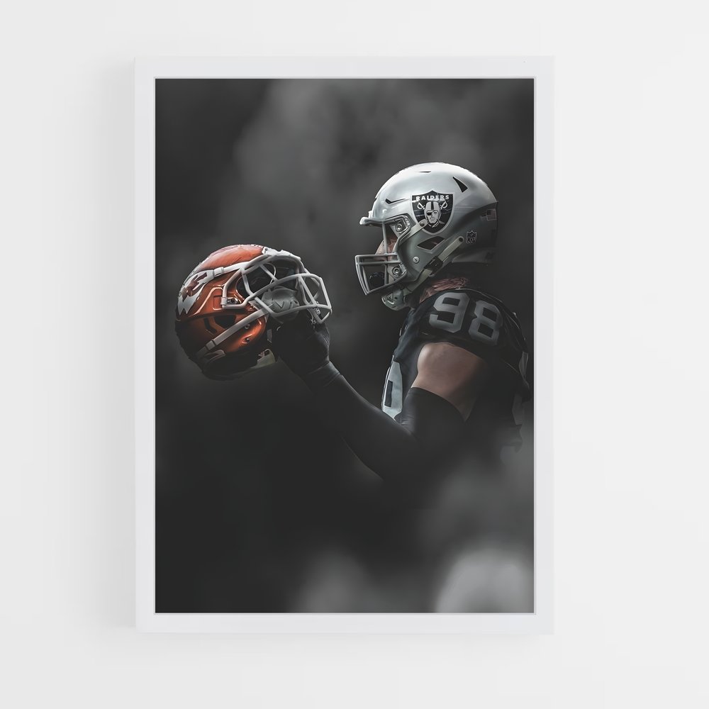 Poster Las Vegas Raiders Casque – affiche Football US (vue 3)