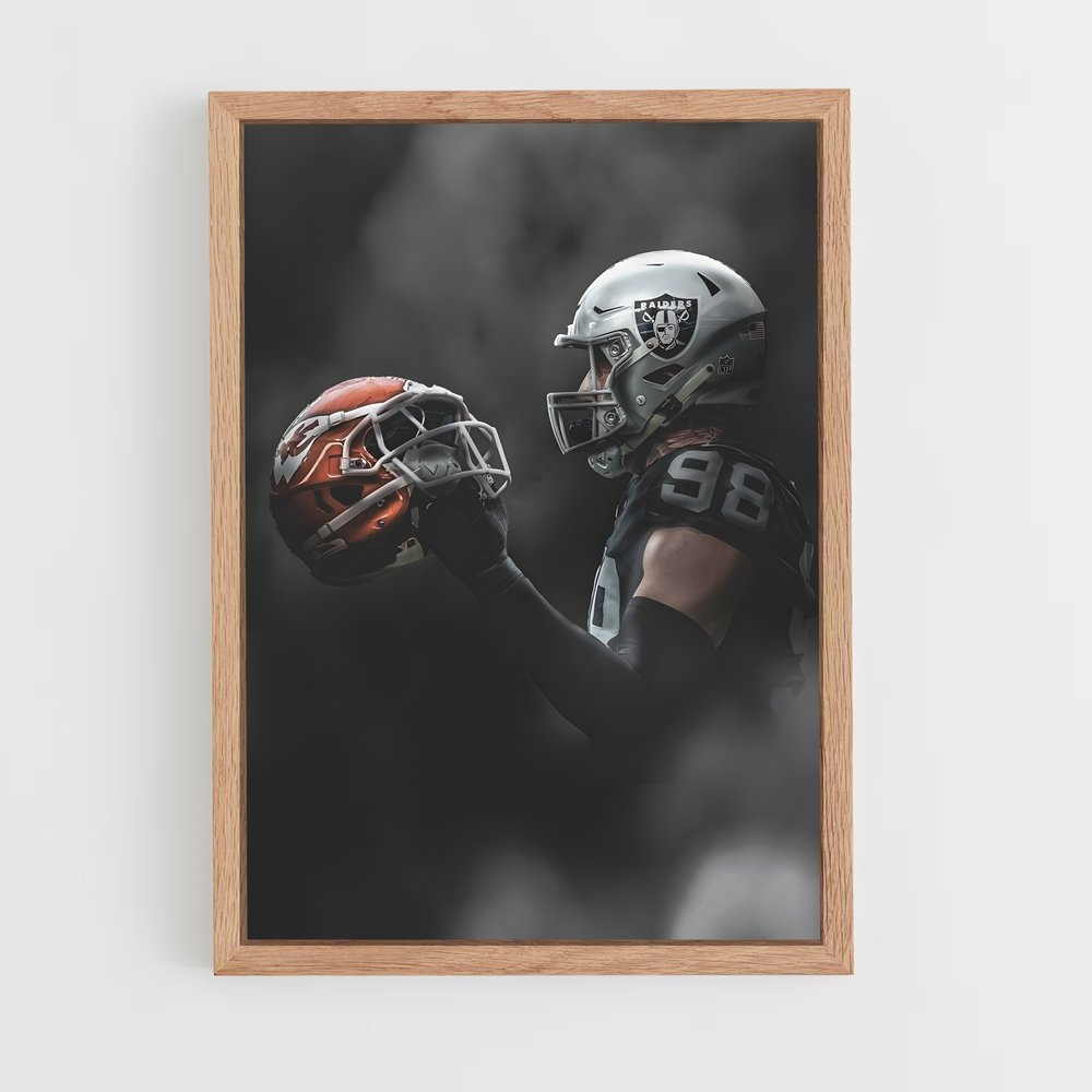 Poster Las Vegas Raiders Casque – affiche Football US (vue 4)