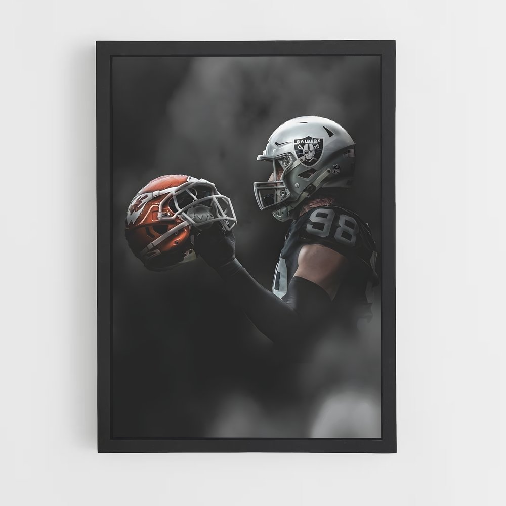 Poster Las Vegas Raiders Casque – affiche Football US (vue 2)