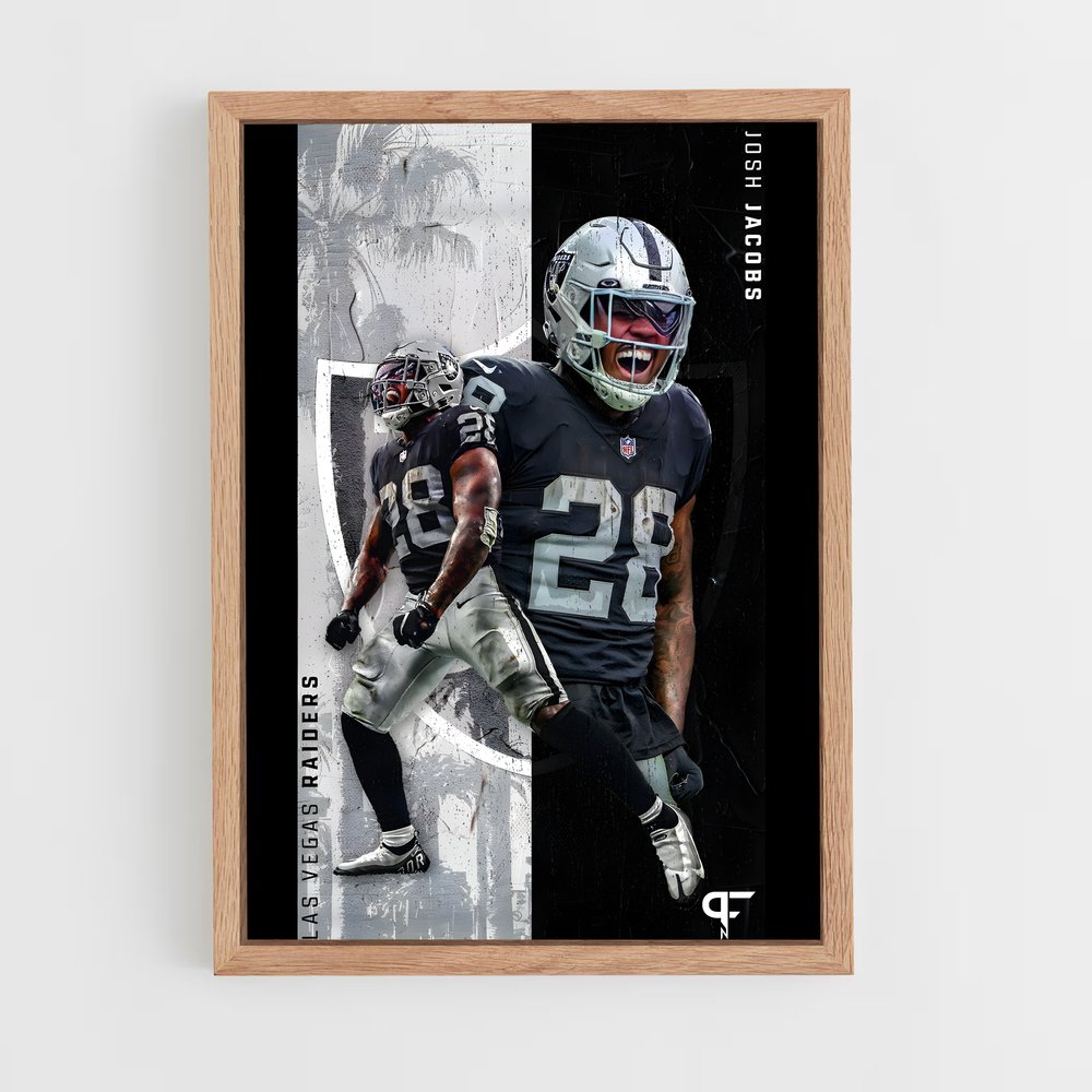 Poster Josh Jacobs – affiche Football US (vue 4)