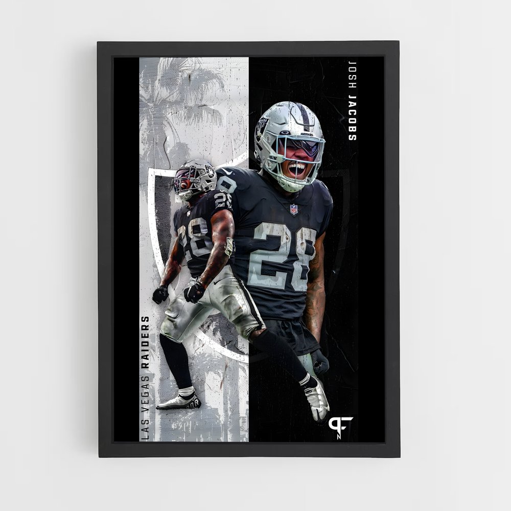 Poster Josh Jacobs – affiche Football US (vue 2)