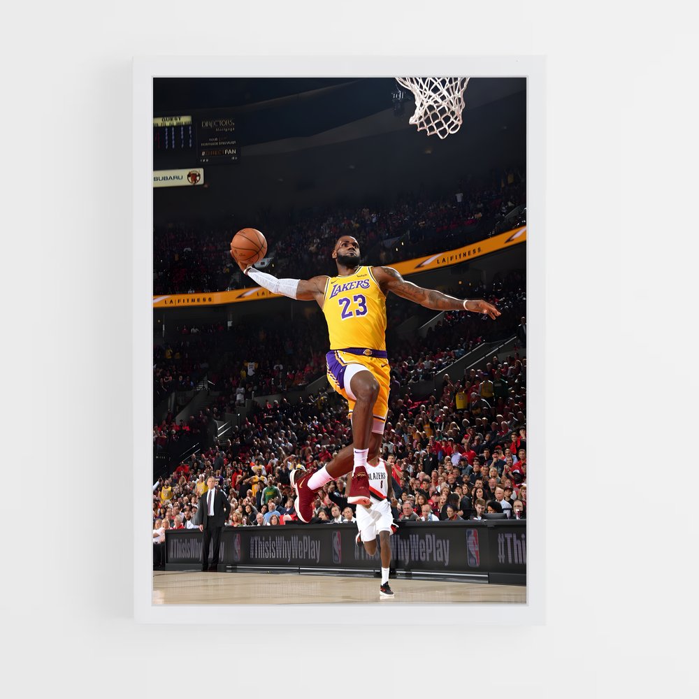 Poster Lebron James Dunk – affiche Basketball (vue 3)