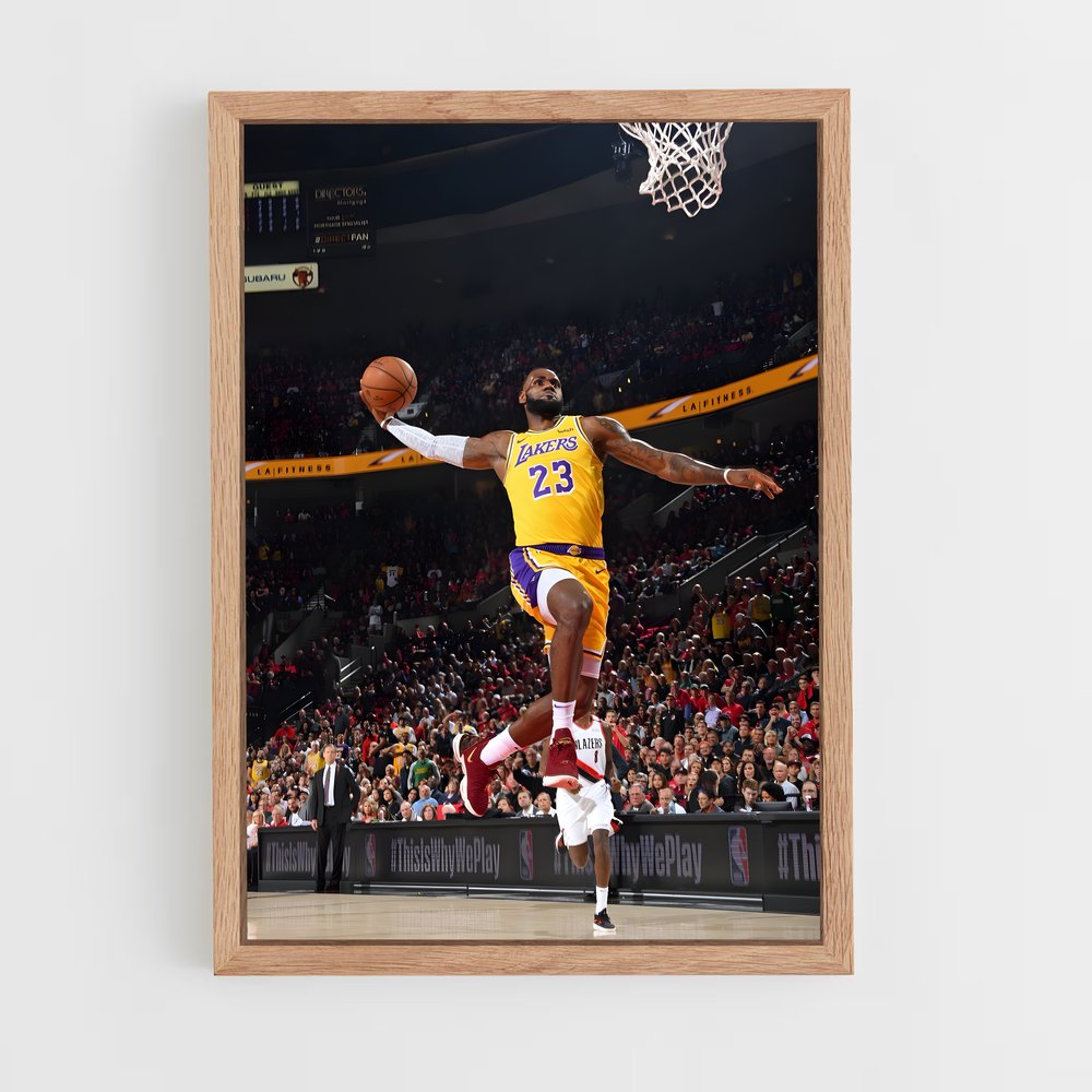 Poster Lebron James Dunk – affiche Basketball (vue 4)