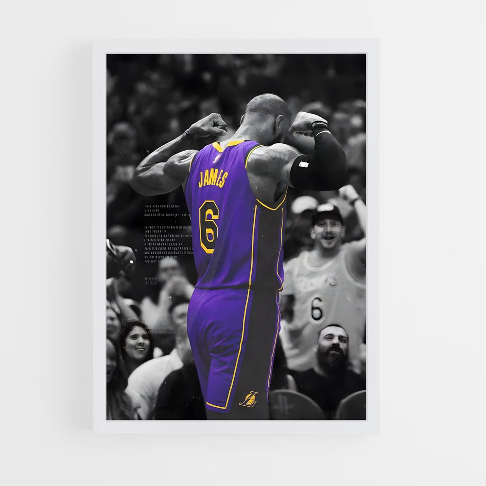 Poster Lebron James Violet – affiche Basketball (vue 3)