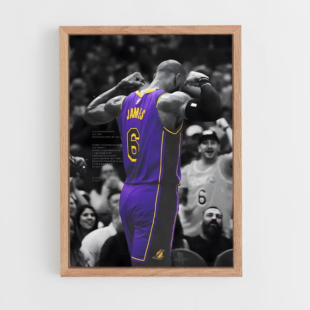 Poster Lebron James Violet – affiche Basketball (vue 4)