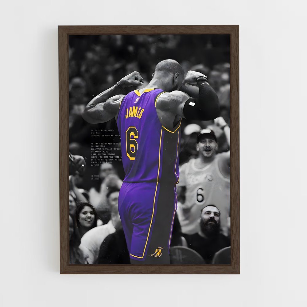 Poster Lebron James Violet – affiche Basketball (vue 5)