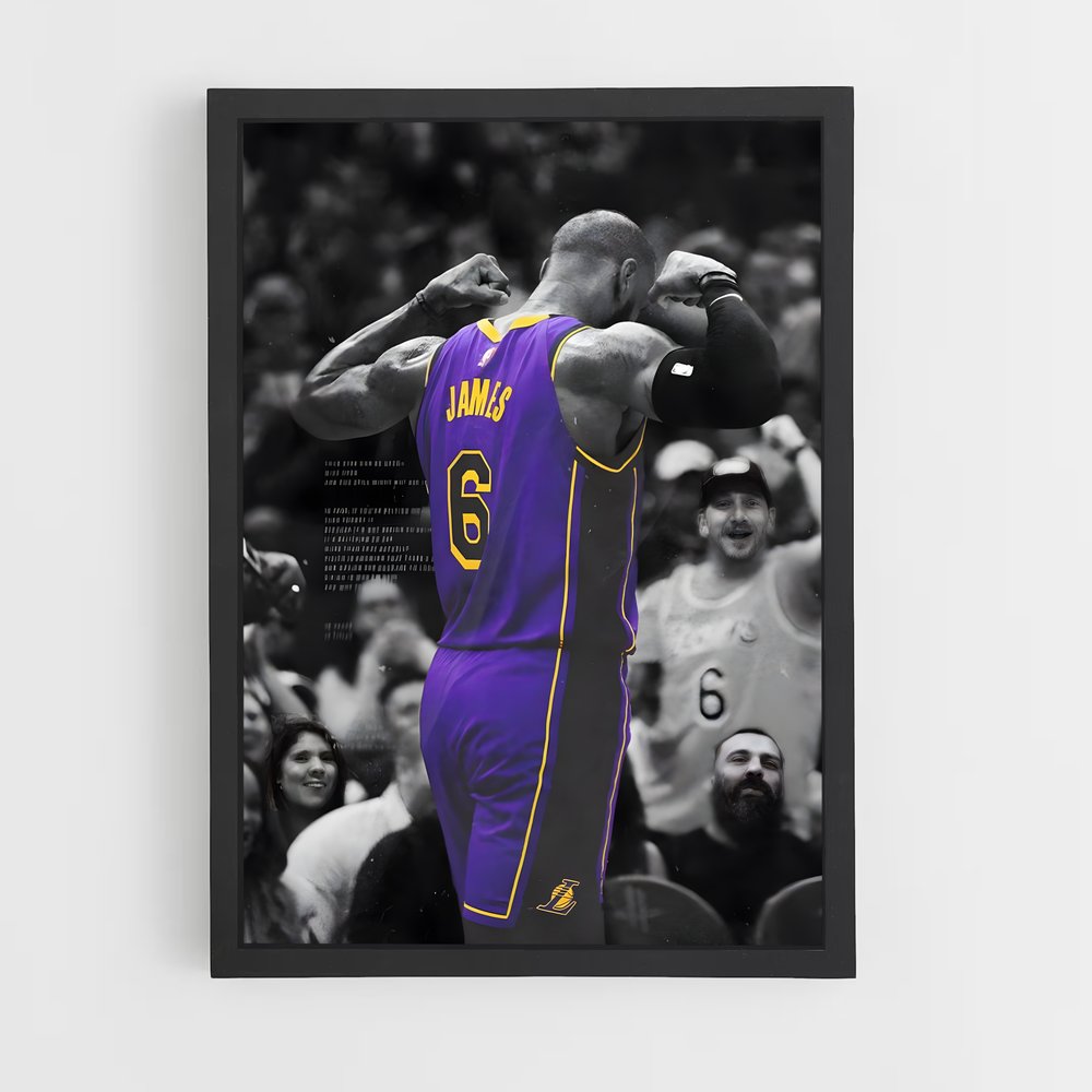 Poster Lebron James Violet – affiche Basketball (vue 2)