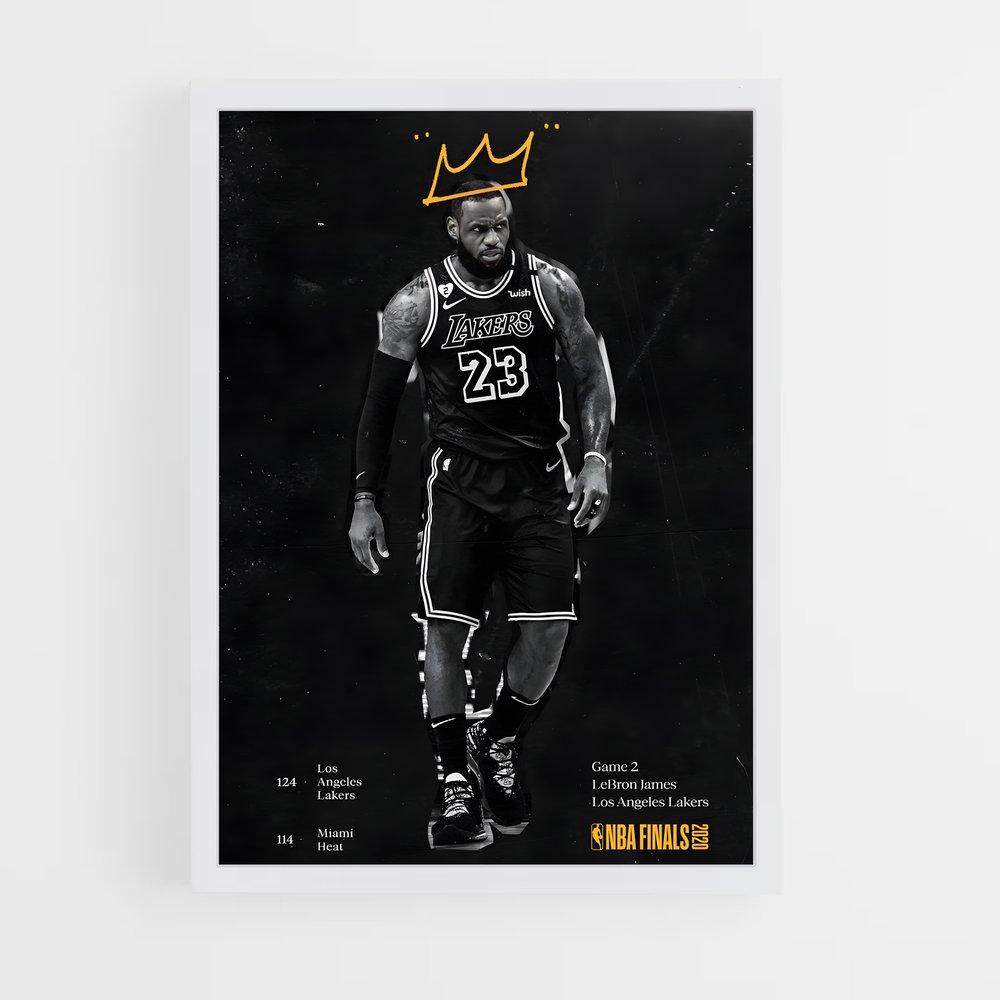 Poster Lebron James Roi – affiche Basketball (vue 3)