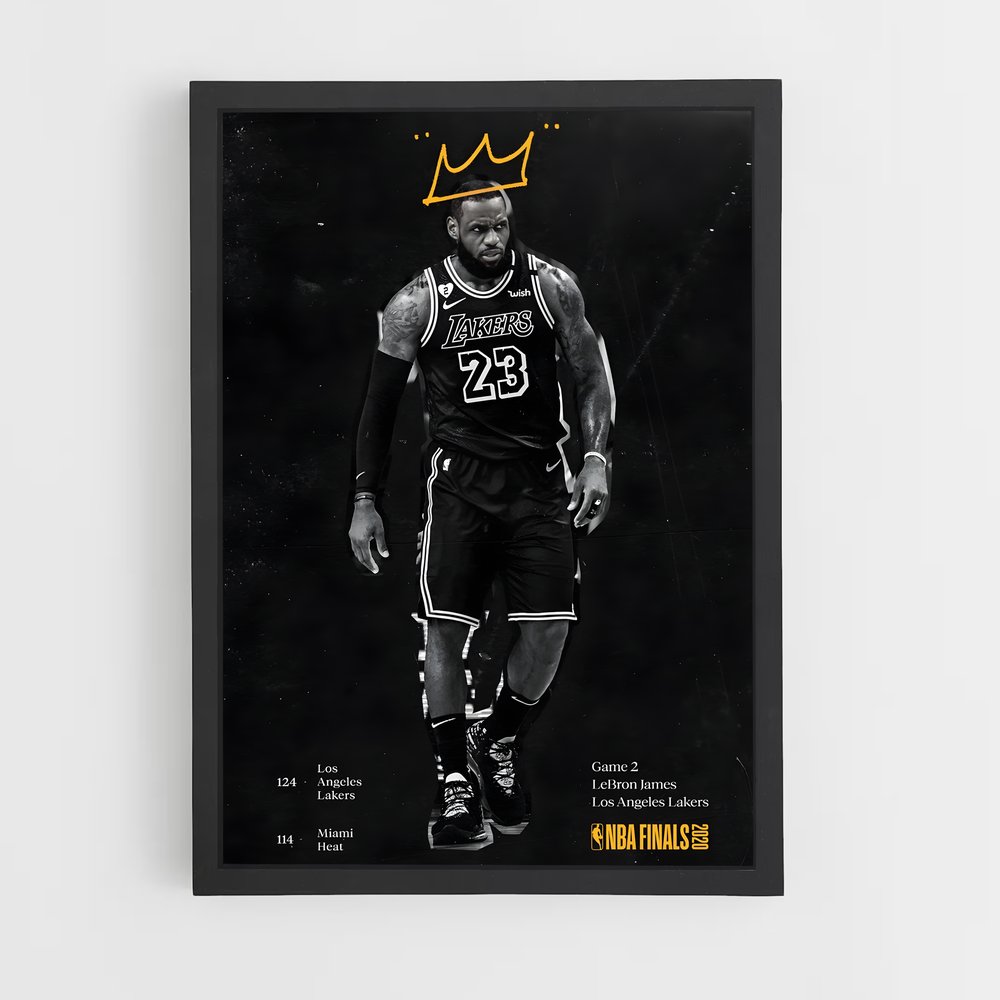 Poster Lebron James Roi – affiche Basketball (vue 2)