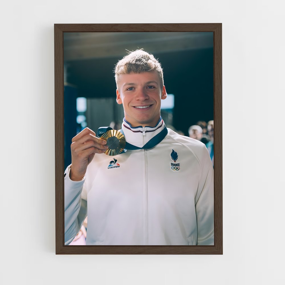 Poster Leon Marchand Médaille – affiche Jeux Olympiques (vue 5)