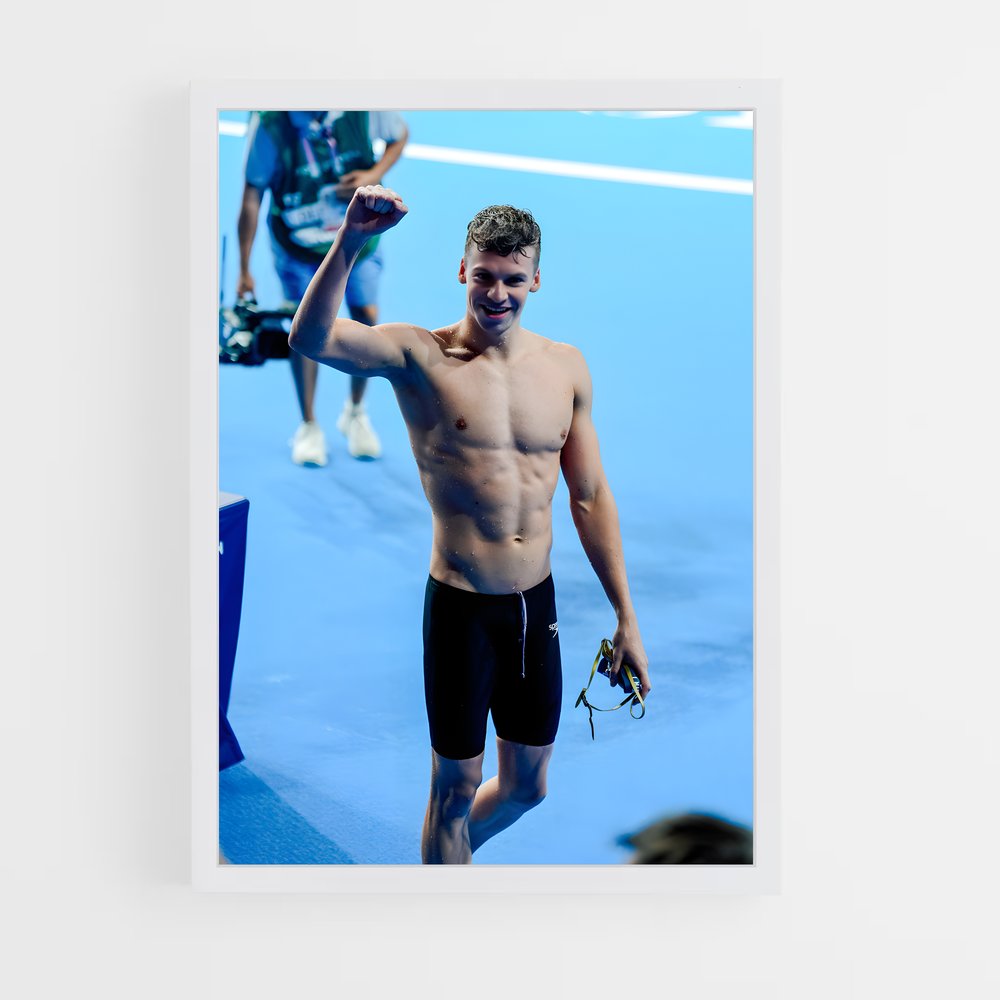 Poster Jeux Olympique Leon Marchand – affiche Jeux Olympiques (vue 3)
