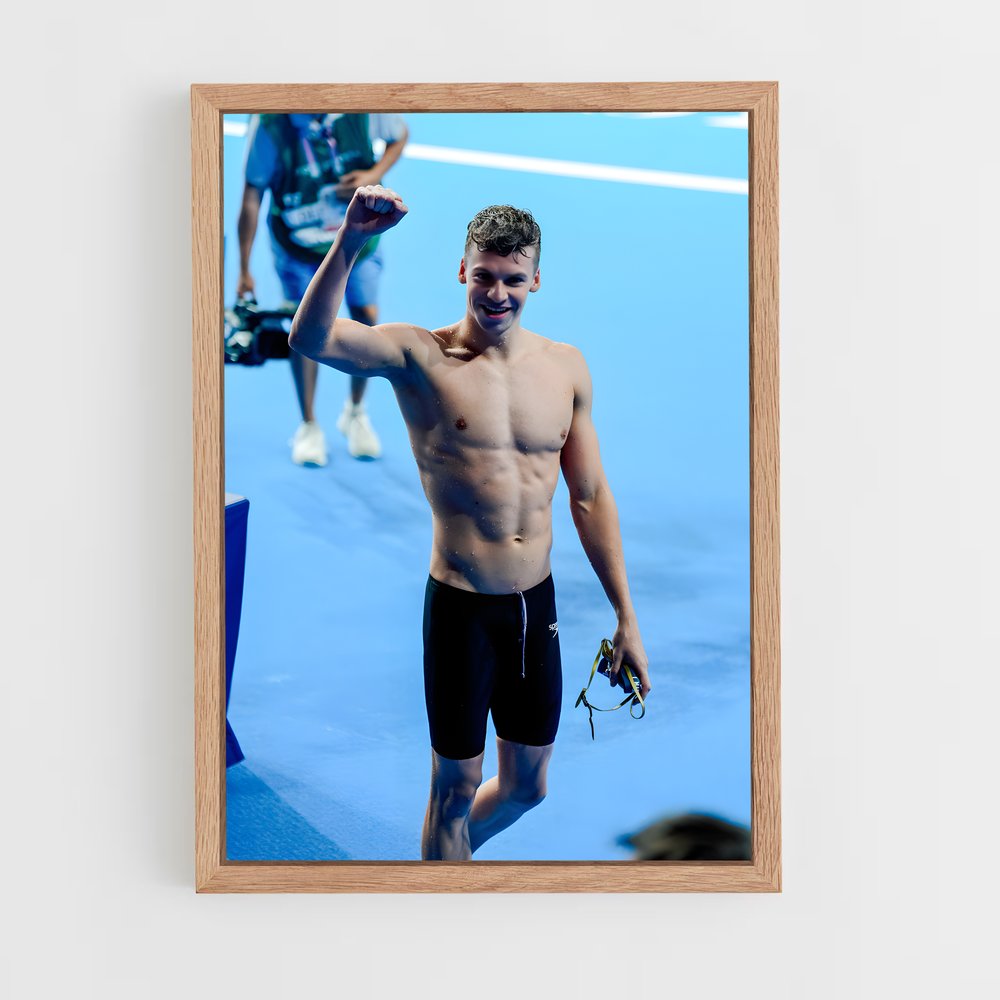 Poster Jeux Olympique Leon Marchand – affiche Jeux Olympiques (vue 4)
