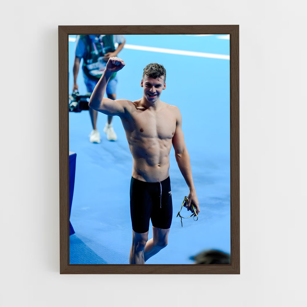 Poster Jeux Olympique Leon Marchand – affiche Jeux Olympiques (vue 5)
