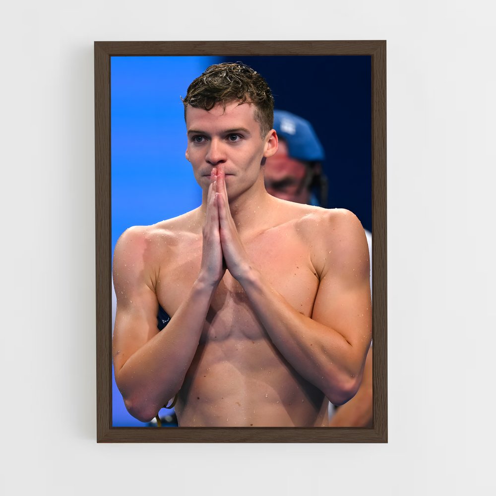 Poster Leon Marchand Prière – affiche Jeux Olympiques (vue 5)
