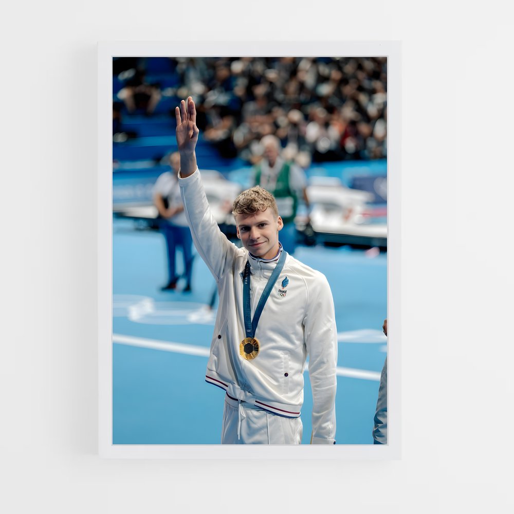 Poster Leon Marchand Vinqueur – affiche Jeux Olympiques (vue 3)