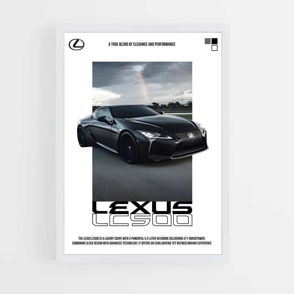 Poster Élégance LC500 – affiche Lexus (vue 3)