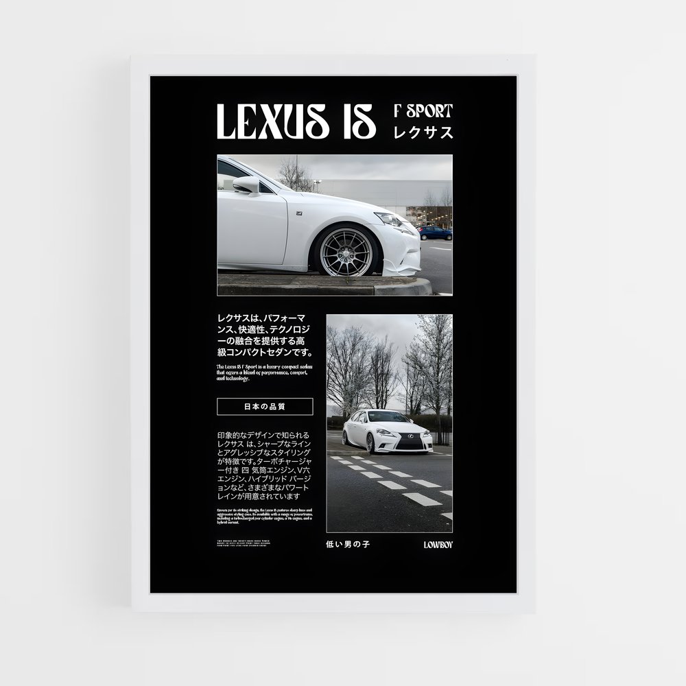 Poster Lexus IS F-Sport (vue 3)