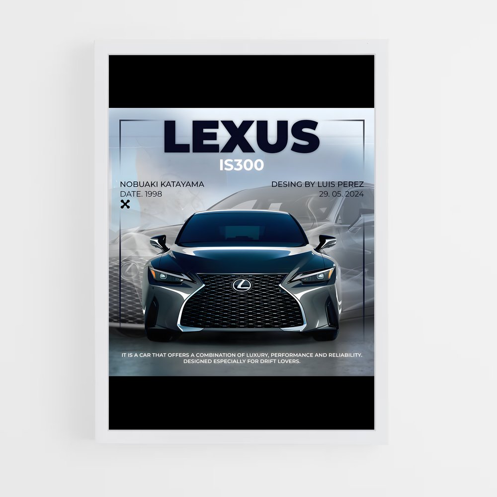 Poster Luxe IS300 – affiche Lexus (vue 3)