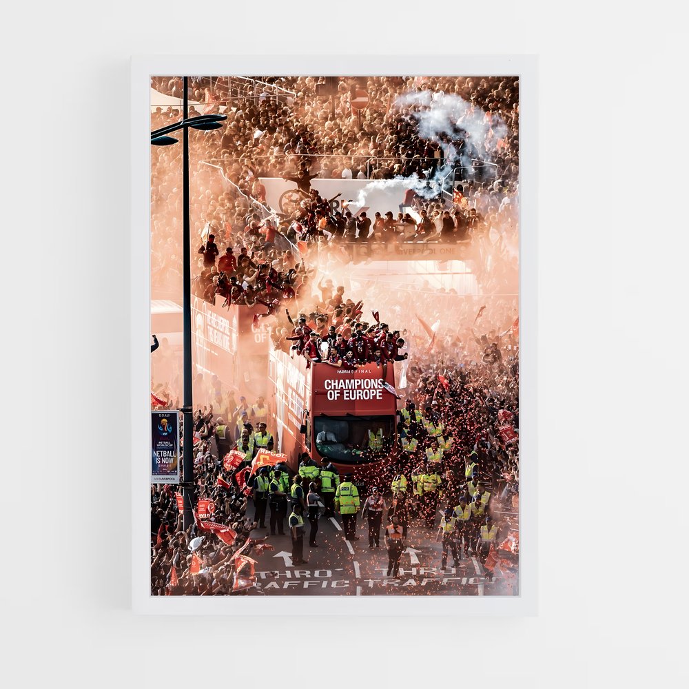 Poster Liverpool FC Europe – affiche Football (vue 3)
