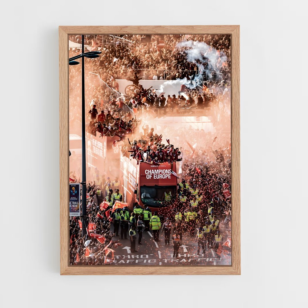 Poster Liverpool FC Europe – affiche Football (vue 4)
