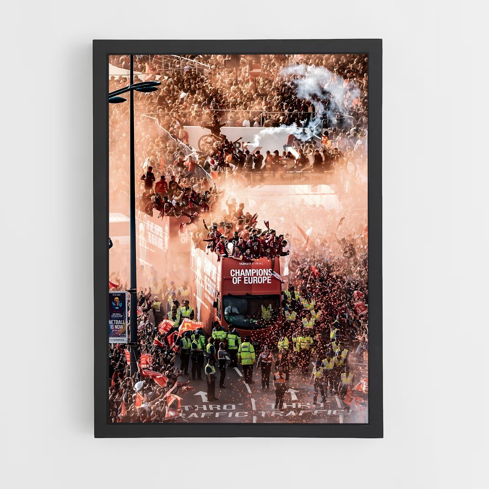 Poster Liverpool FC Europe – affiche Football (vue 2)