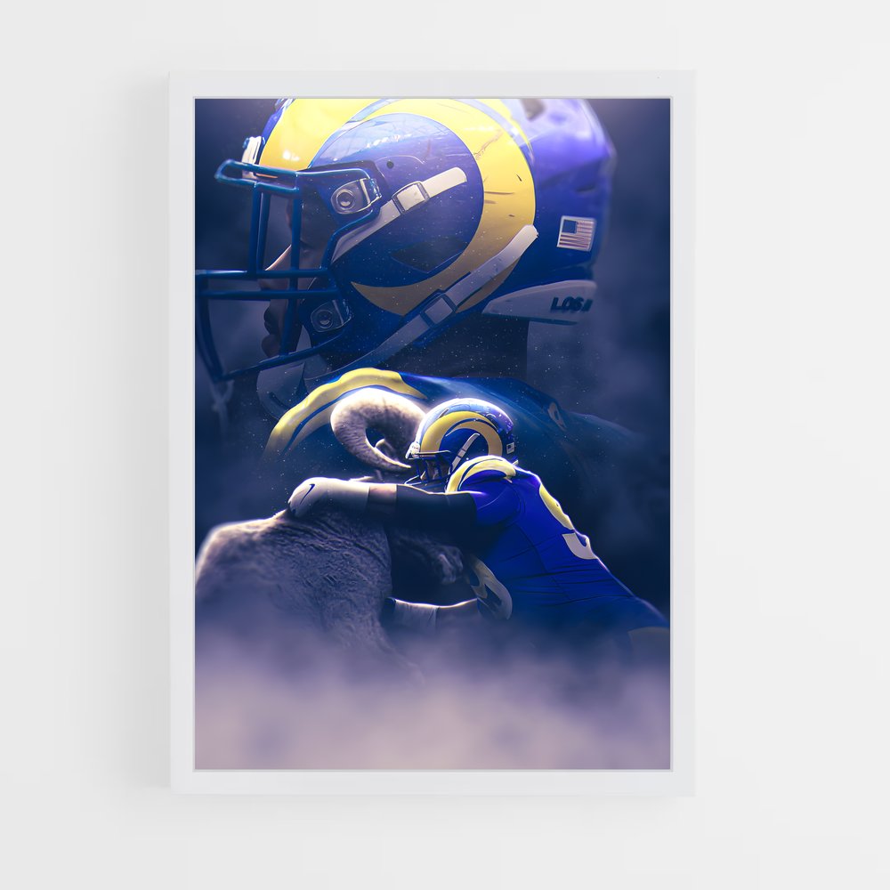 Poster Rams Élan et Force – affiche Football US (vue 3)