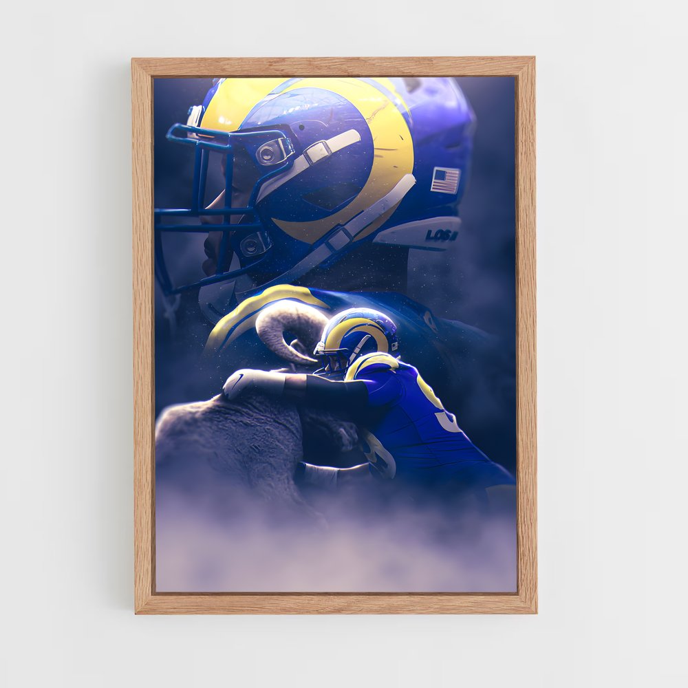 Poster Rams Élan et Force – affiche Football US (vue 4)