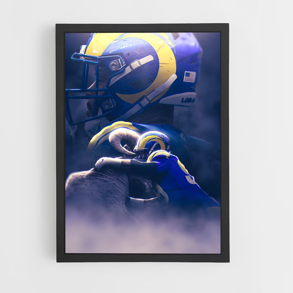 Poster Rams Élan et Force – affiche Football US (vue 2)