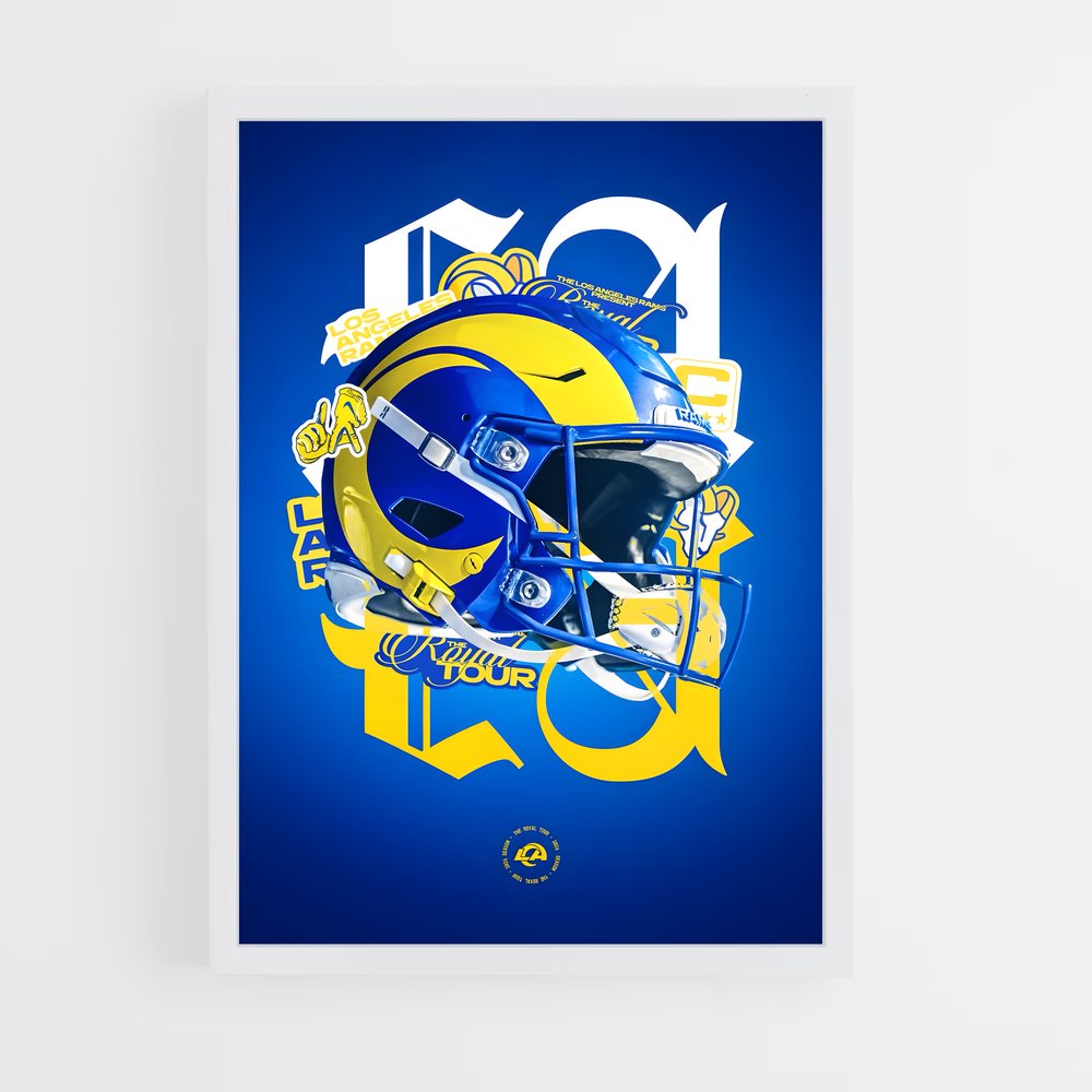Poster Rams Éclatant – affiche Football US (vue 3)