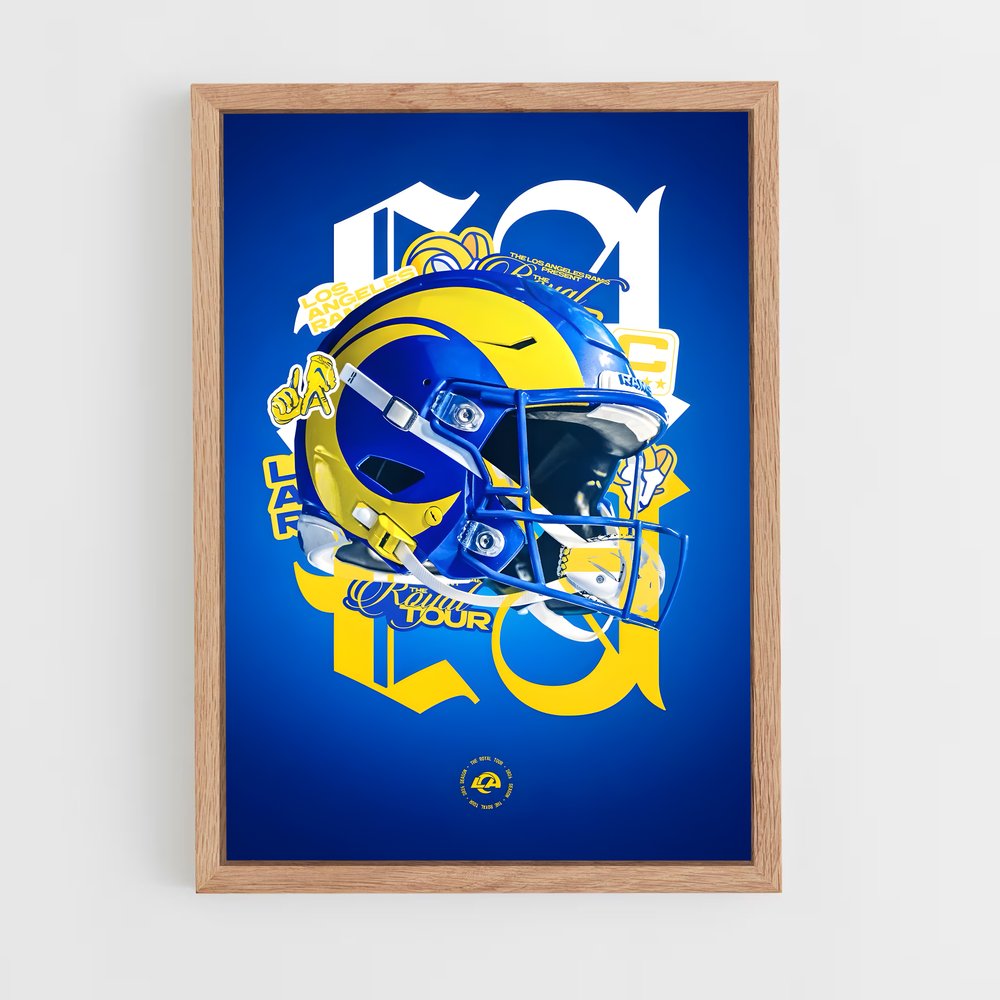 Poster Rams Éclatant – affiche Football US (vue 4)