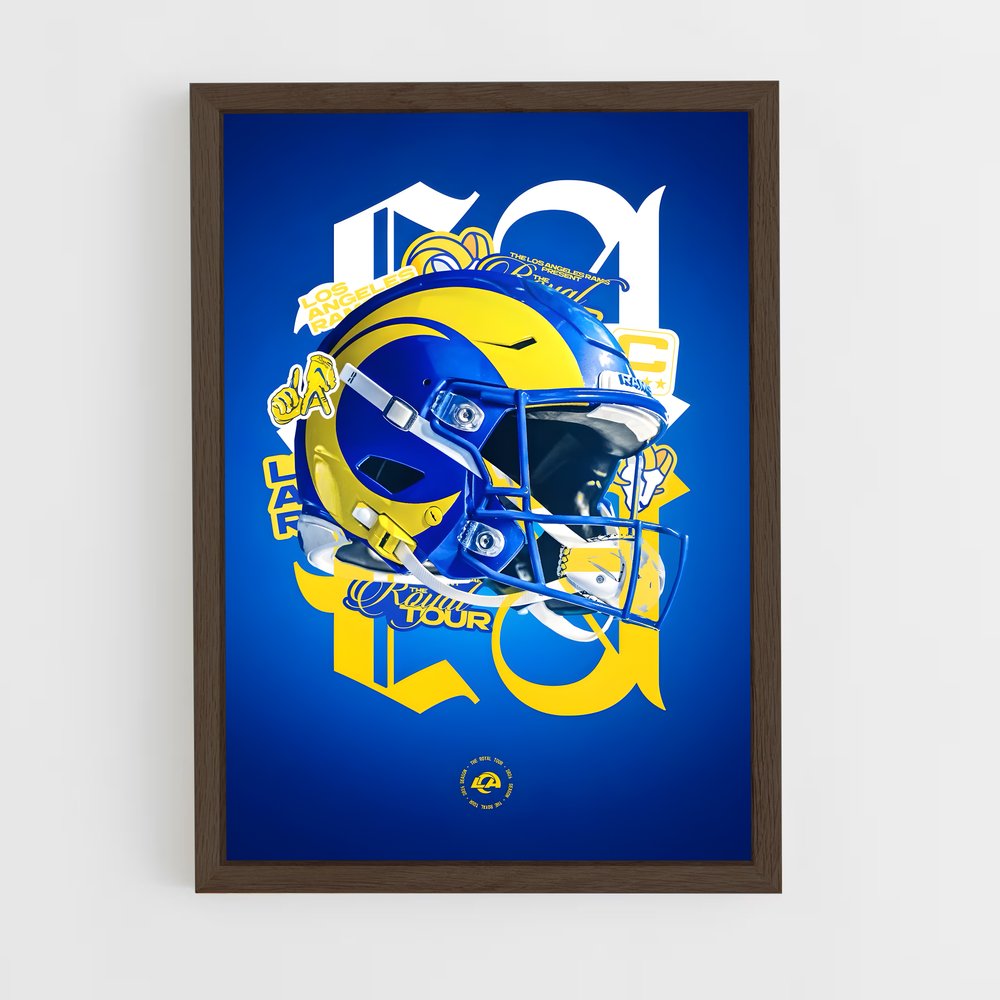 Poster Rams Éclatant – affiche Football US (vue 5)