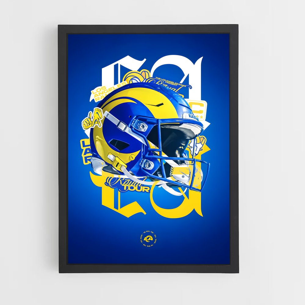 Poster Rams Éclatant – affiche Football US (vue 2)